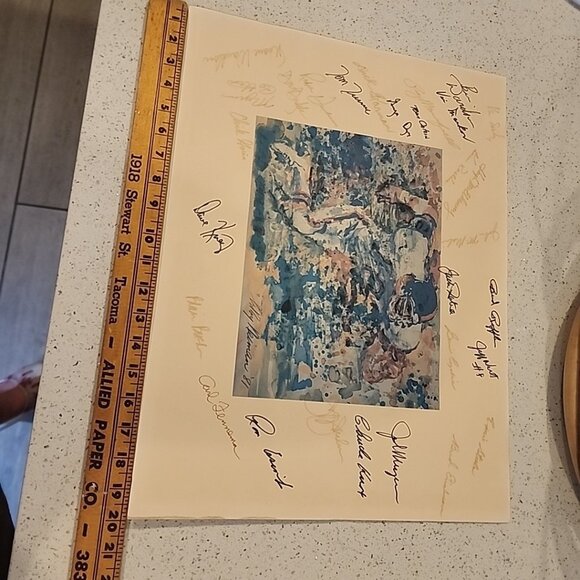 LeRoy Neiman "Brad Van Pelt-Giants" Art Print Football NFL New York 1981 SIGNED - Picture 15 of 16